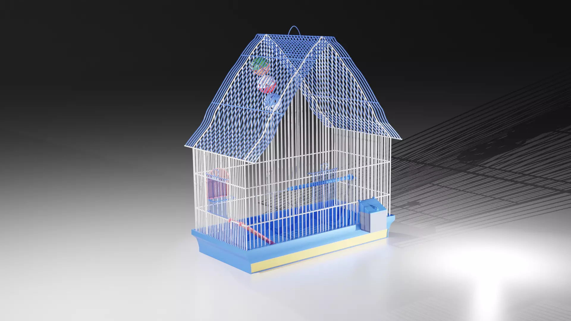 Parrot cage 3D model_0