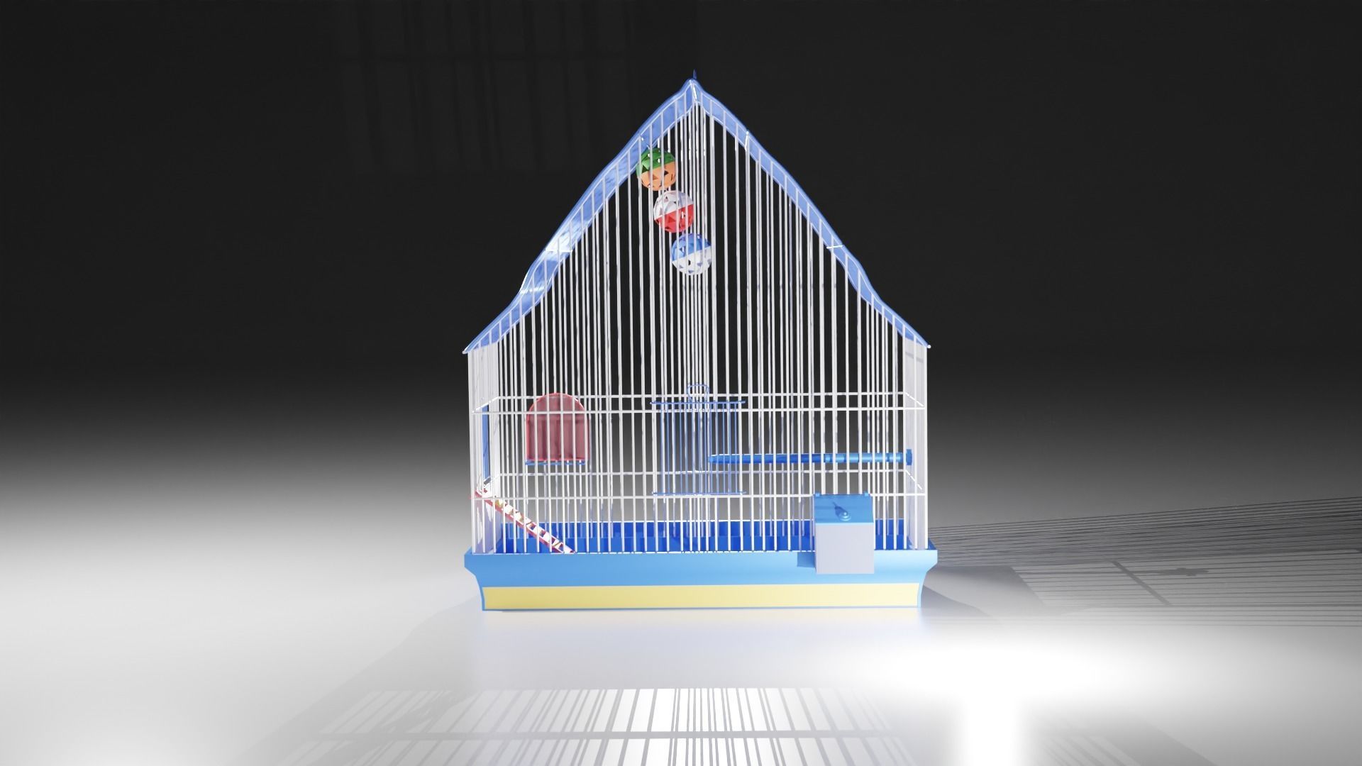 Parrot cage 3D model_3