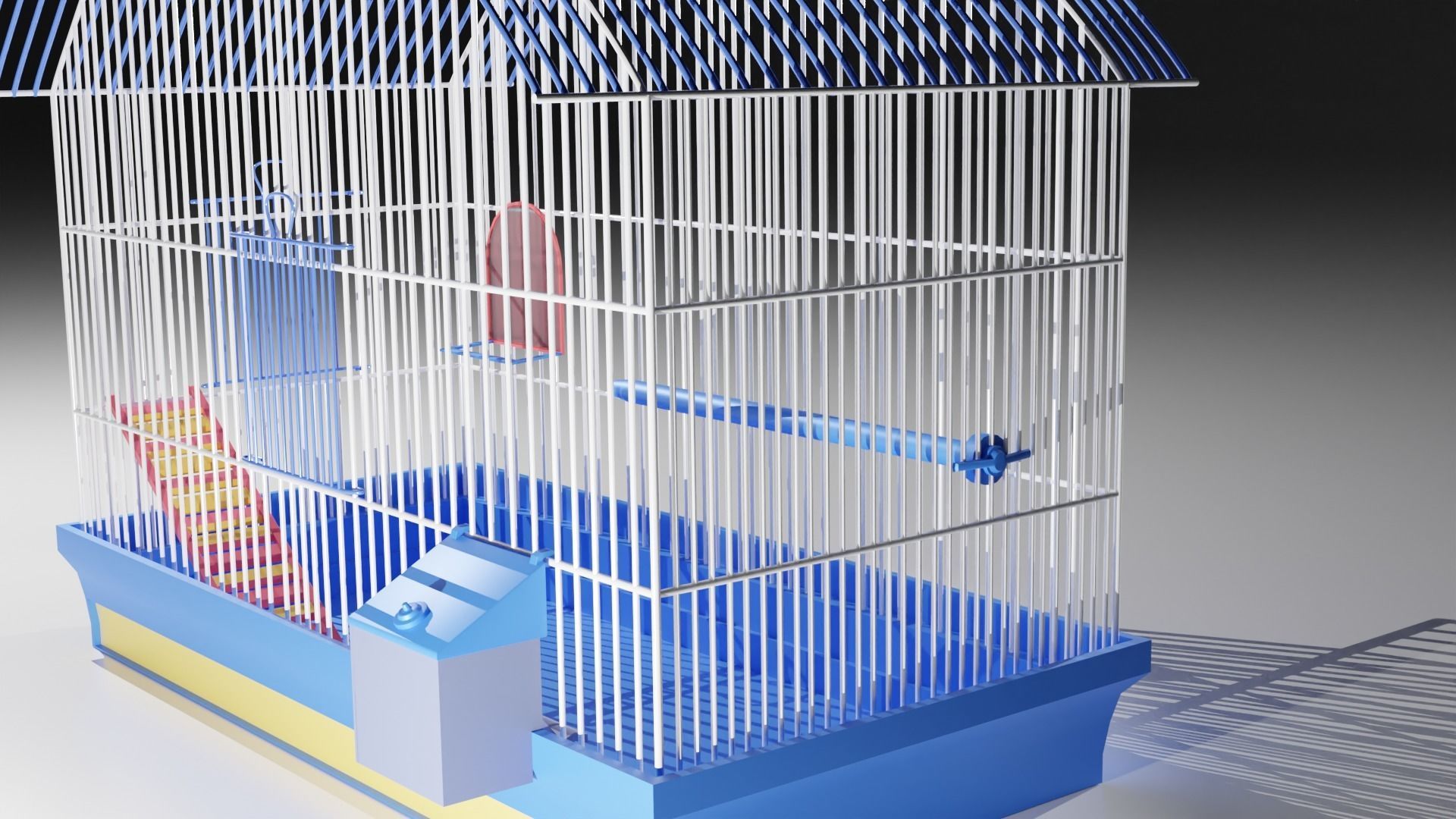Parrot cage 3D model_5