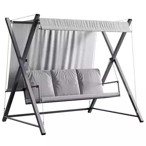 swings NATERIAL steel rocker Odyssea leroy merlin Low-poly 3D model