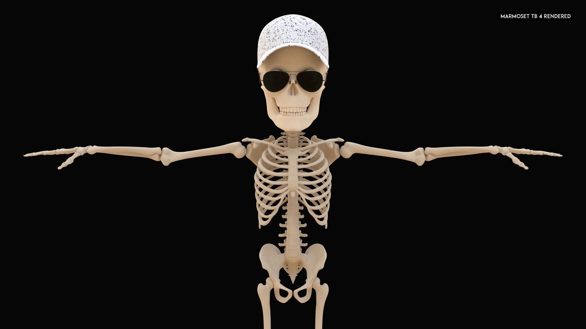 Stylized Human Skeleton Fully Rigged 3D model_18