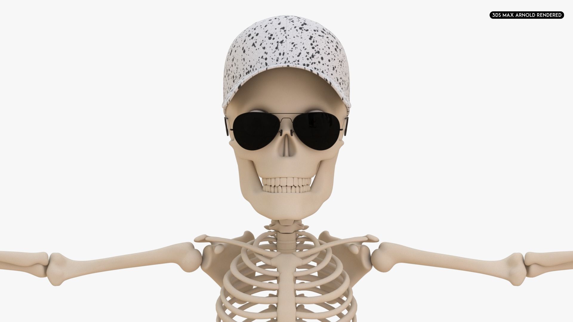 Stylized Human Skeleton Fully Rigged 3D model_27