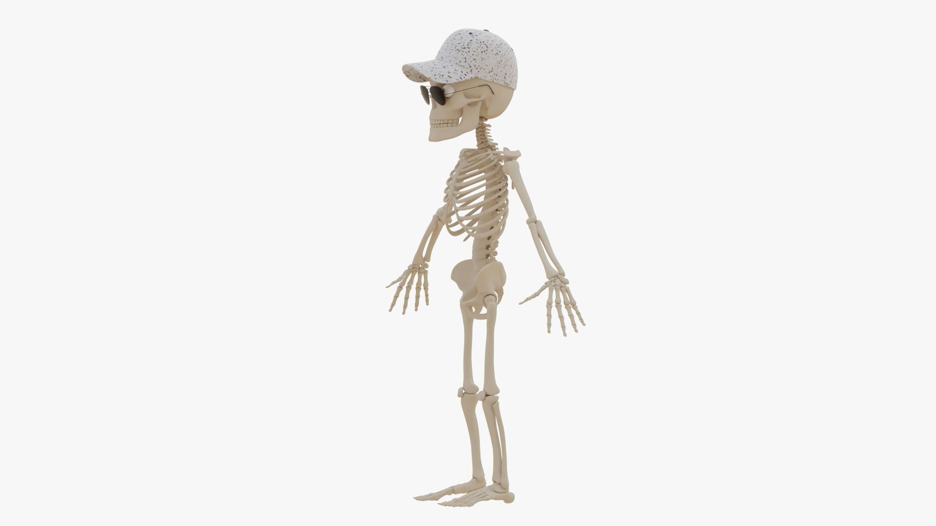 Stylized Human Skeleton Fully Rigged 3D model_58