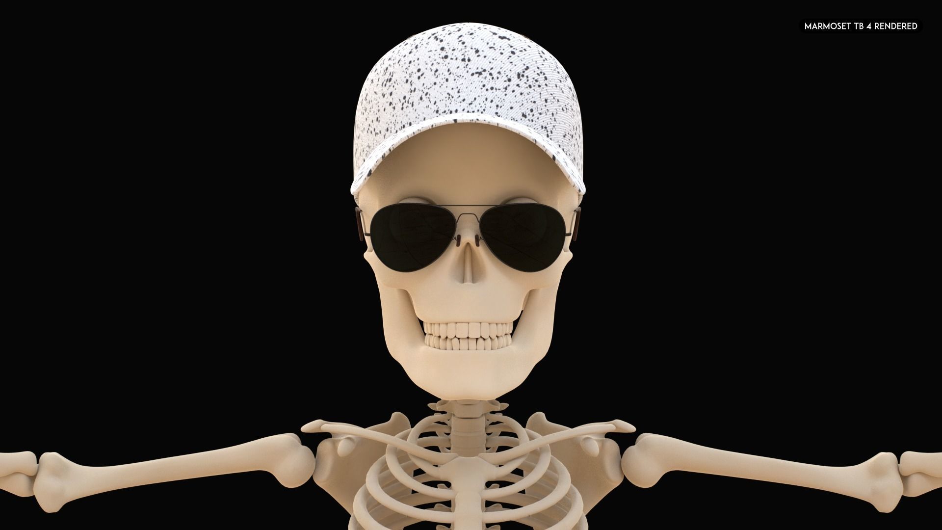 Stylized Human Skeleton Fully Rigged 3D model_17