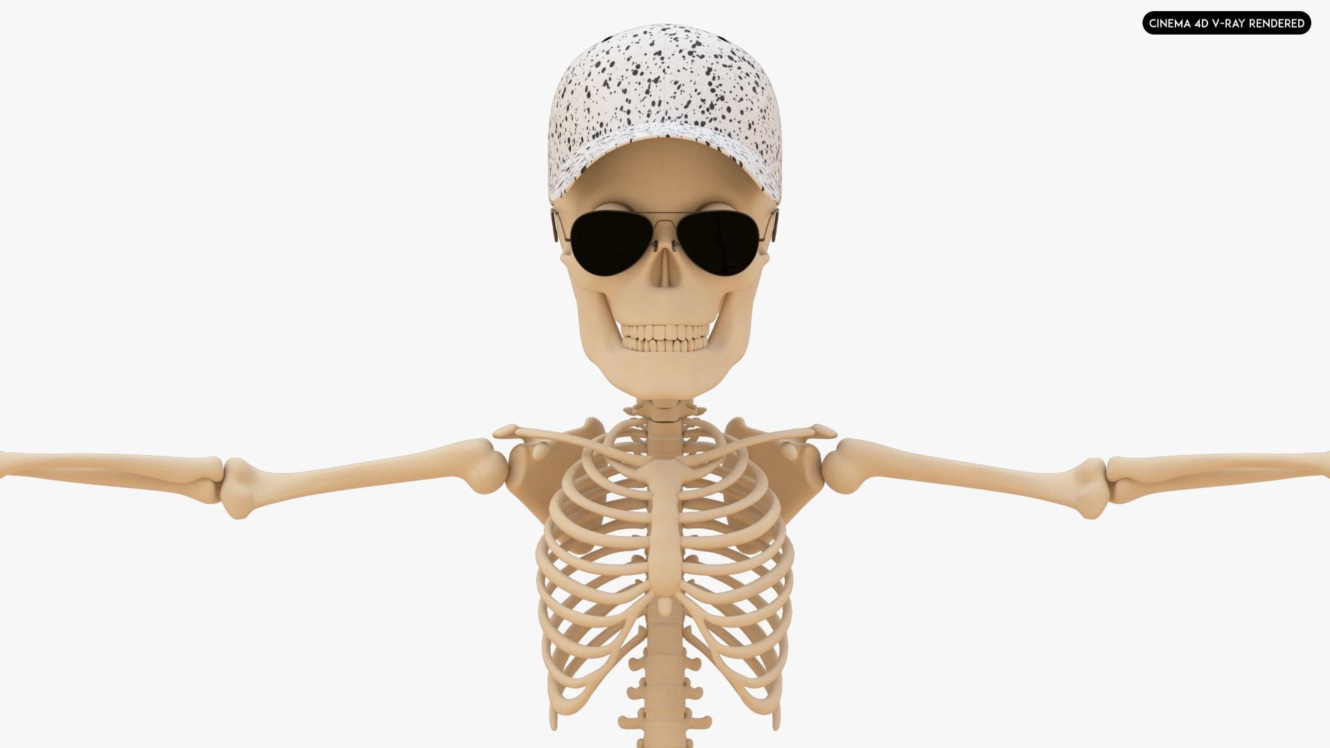 Stylized Human Skeleton Fully Rigged 3D model_22