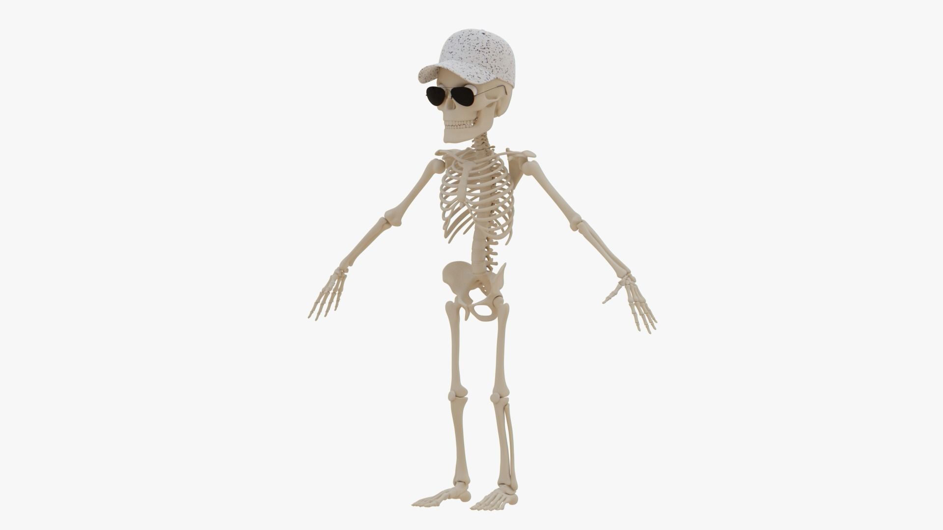 Stylized Human Skeleton Fully Rigged 3D model_59