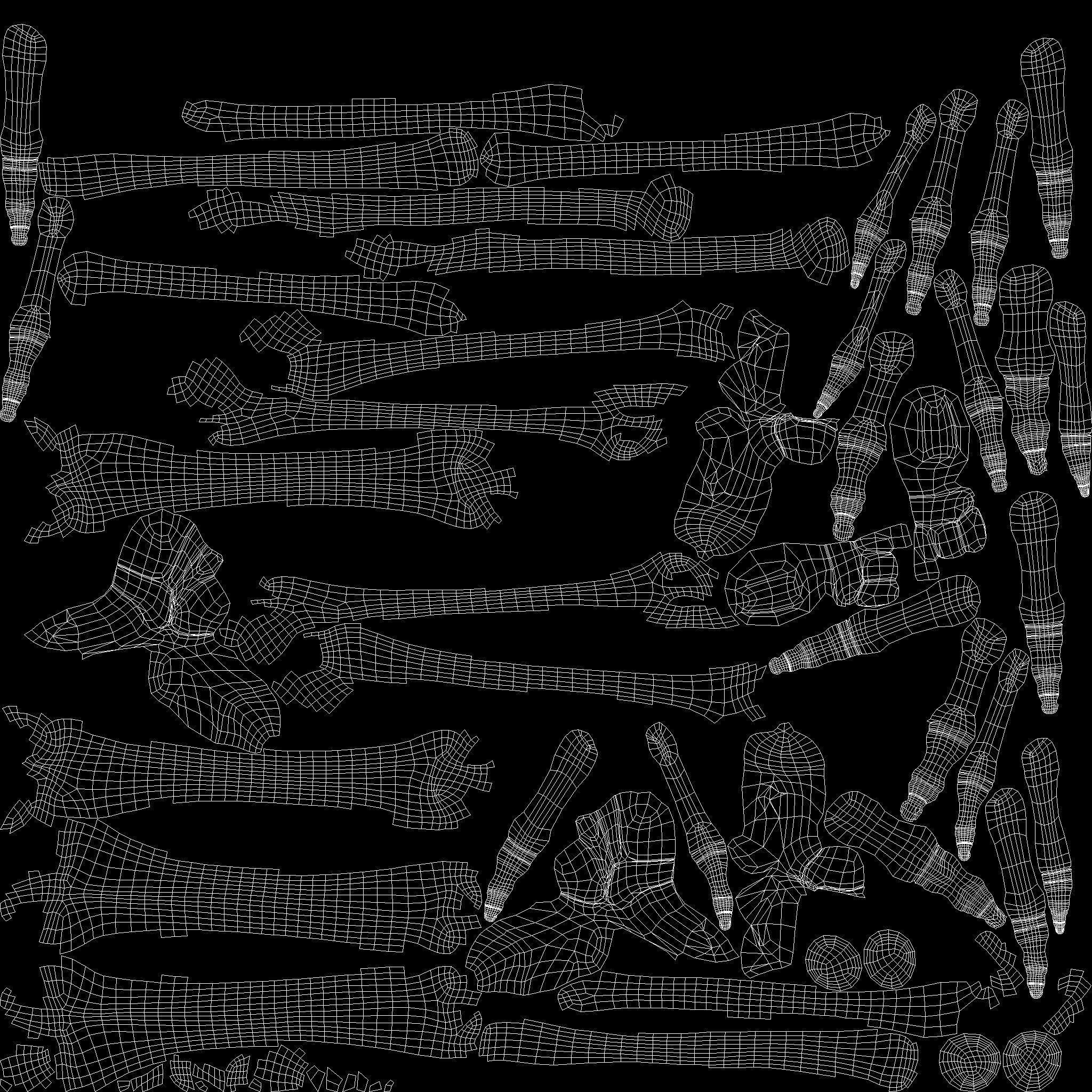 Stylized Human Skeleton Fully Rigged 3D model_44