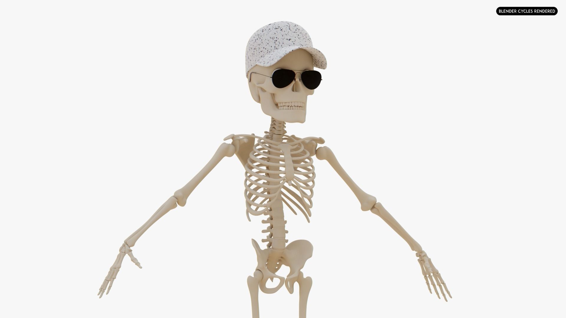Stylized Human Skeleton Fully Rigged 3D model_4