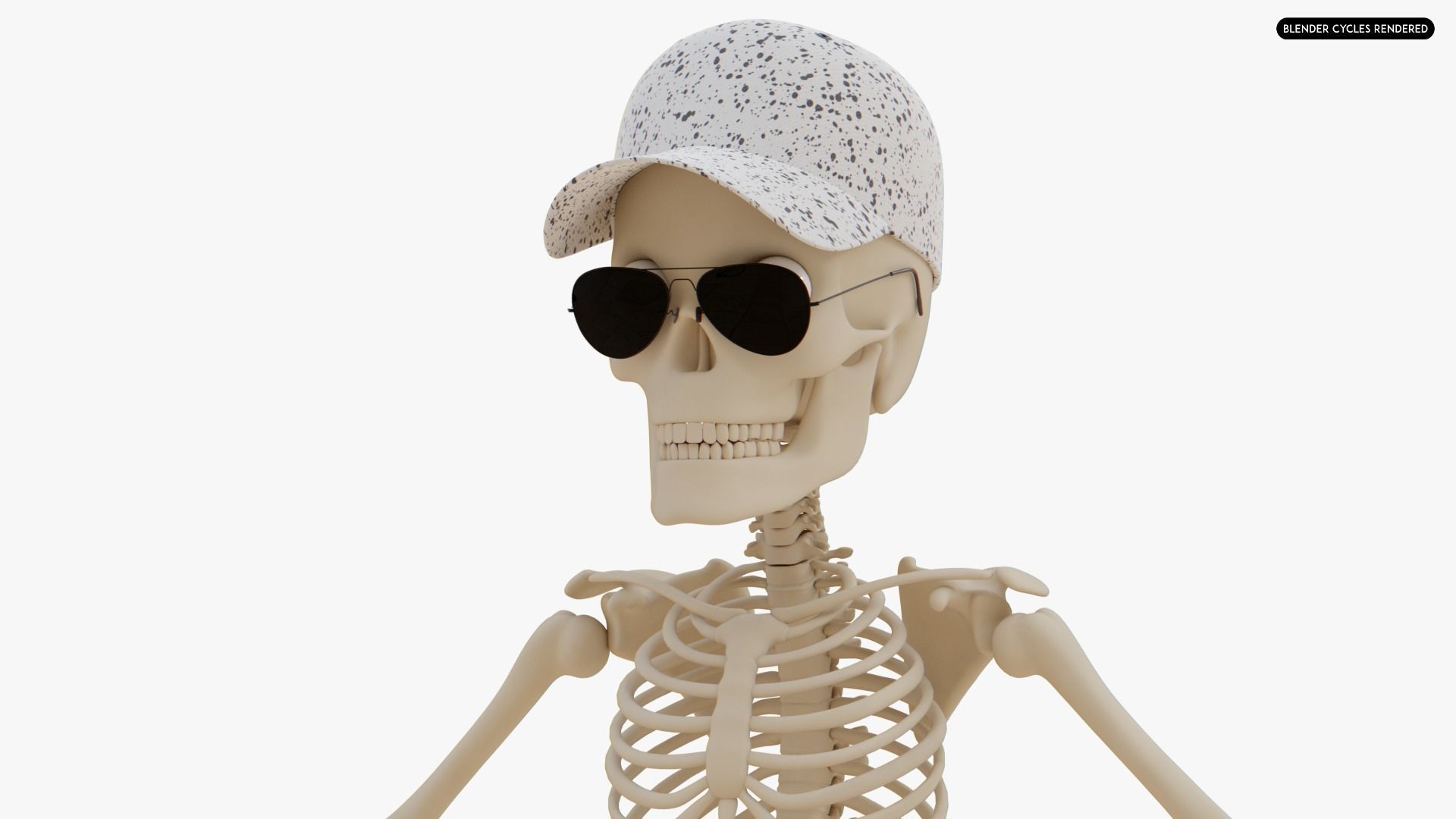 Stylized Human Skeleton Fully Rigged 3D model_1
