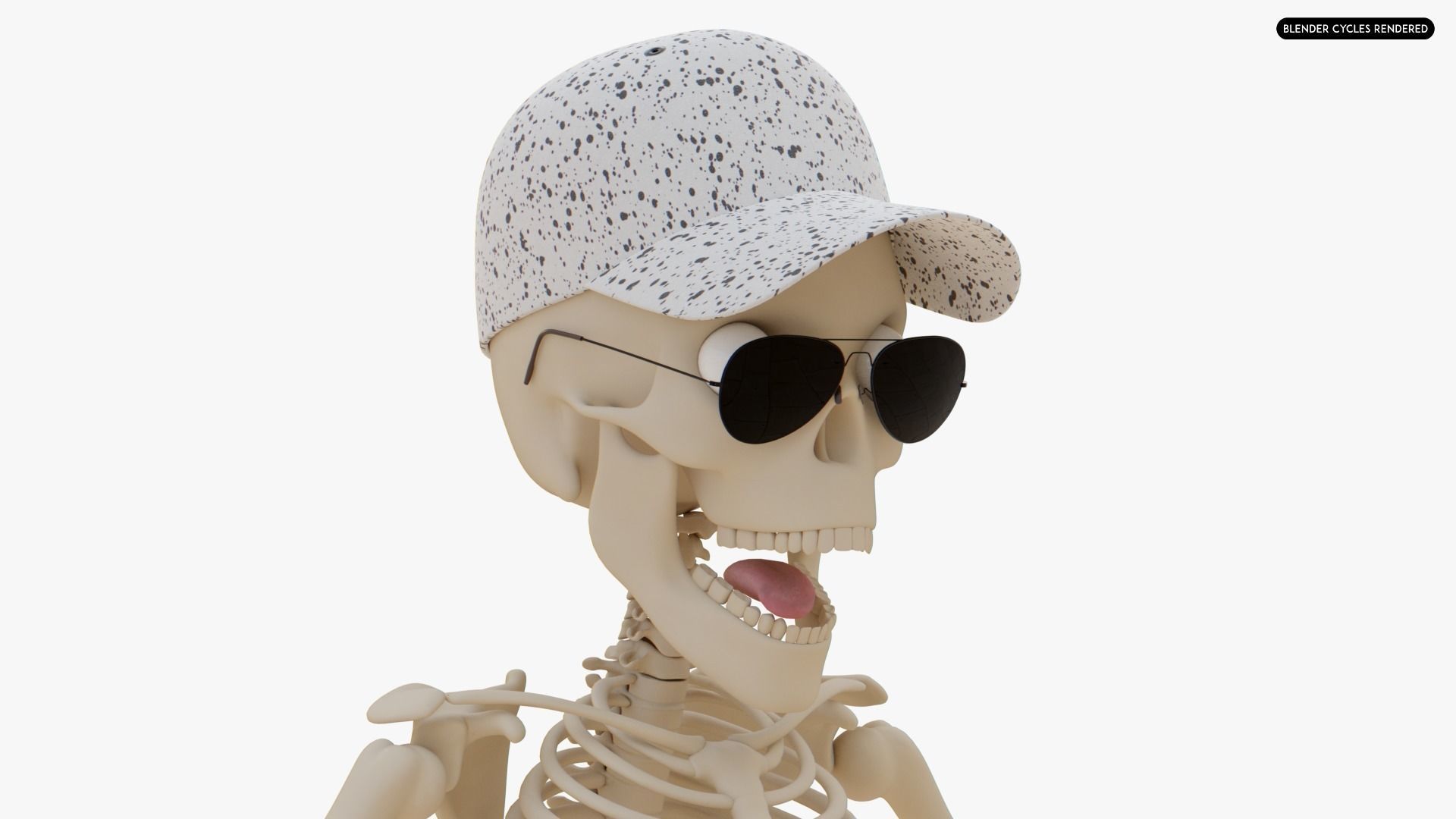 Stylized Human Skeleton Fully Rigged 3D model_11