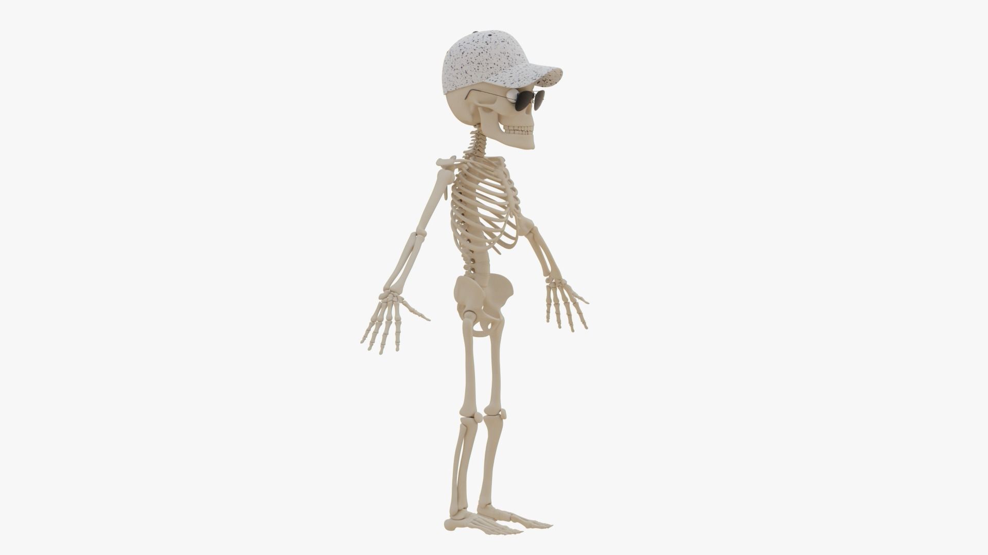Stylized Human Skeleton Fully Rigged 3D model_51