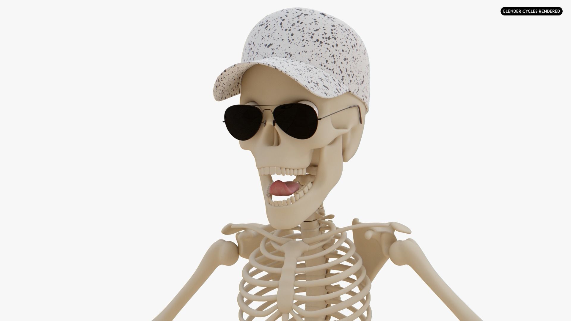 Stylized Human Skeleton Fully Rigged 3D model_9