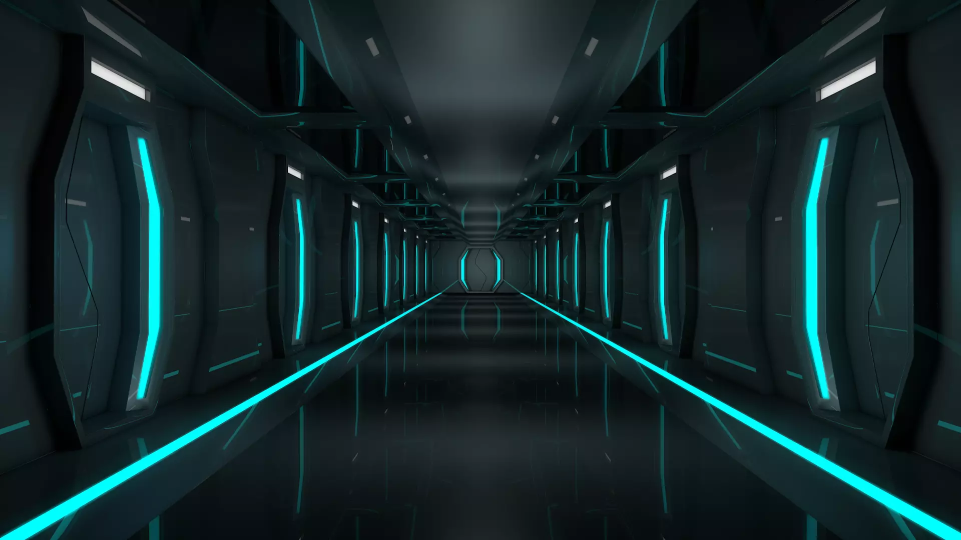 Sci Fi Room Low-poly 3D model