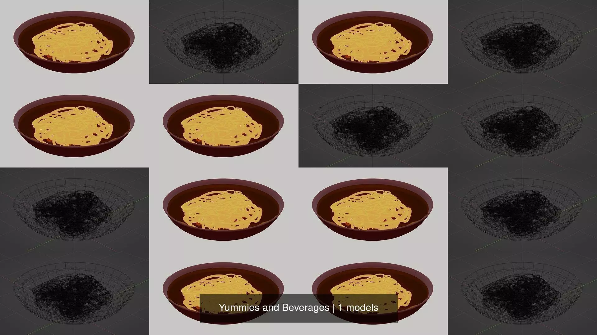  Yummies and Beverages 3D Model Collection_0