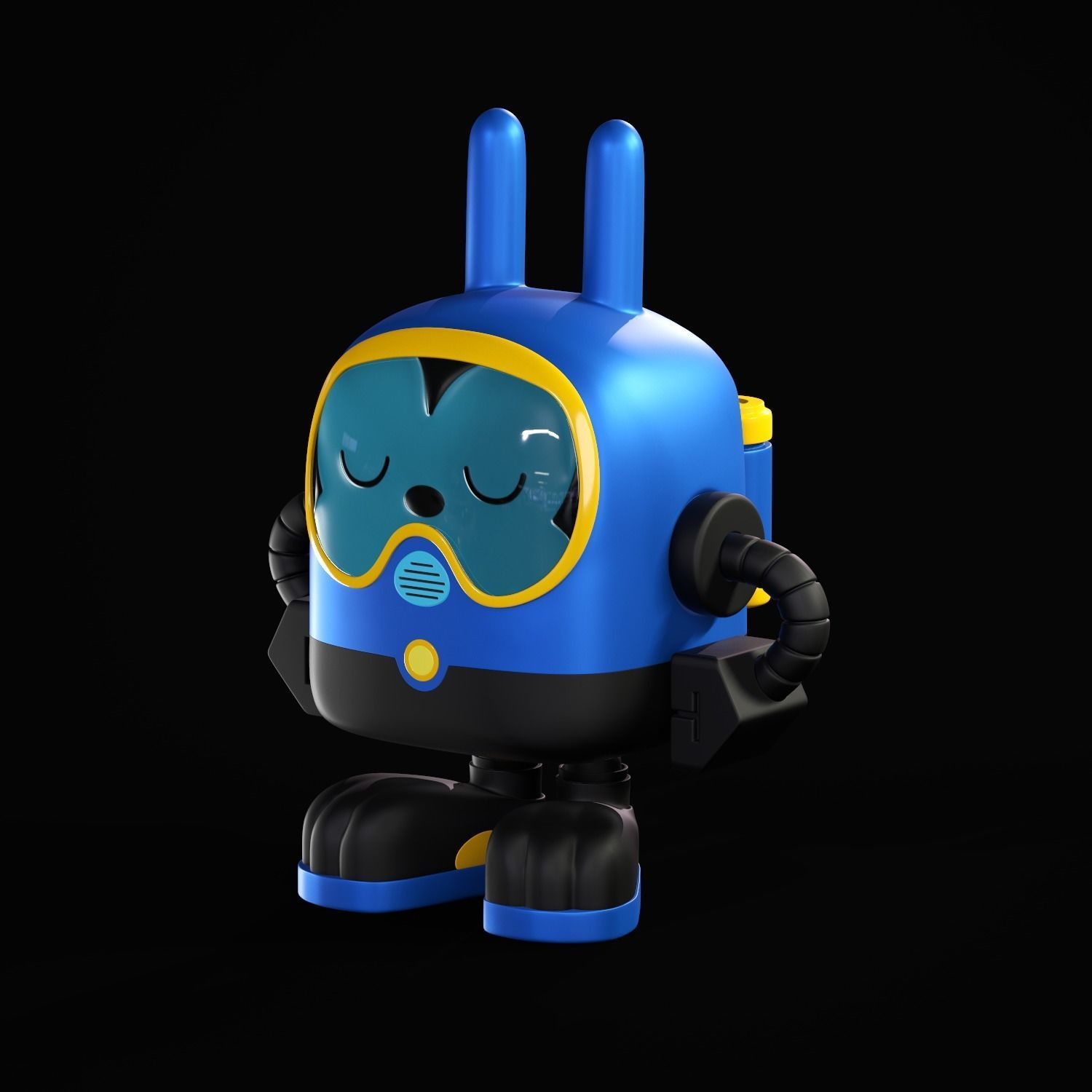 Oswald the Lucky Rabbit Low-poly 3D model_2