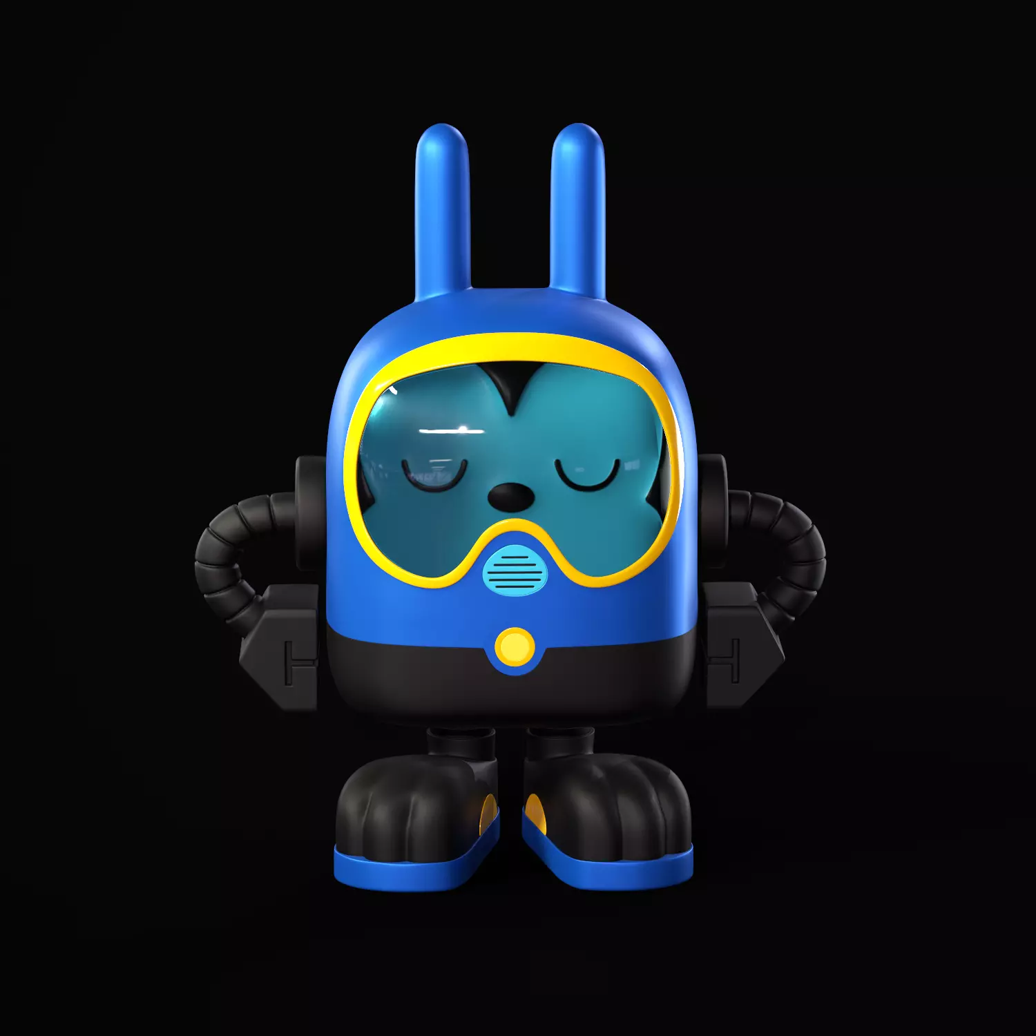 Oswald the Lucky Rabbit Low-poly 3D model_0