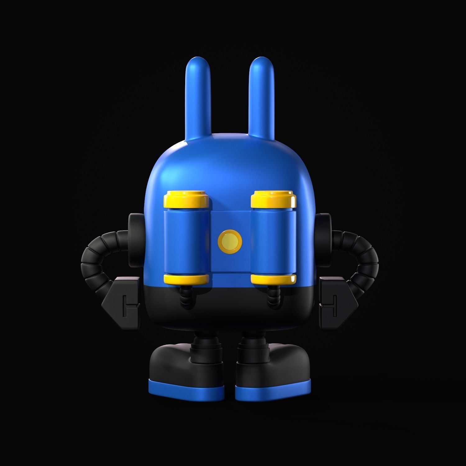 Oswald the Lucky Rabbit Low-poly 3D model_1