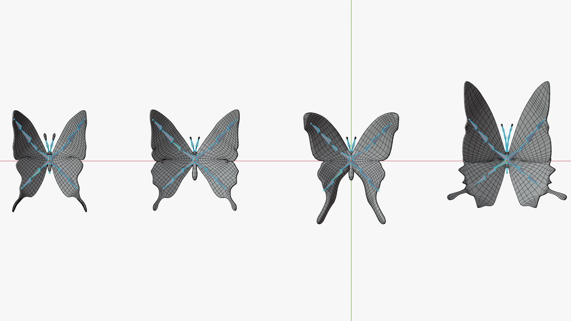 Fantasy Butterfly Anime Style Low-poly 3D model_9