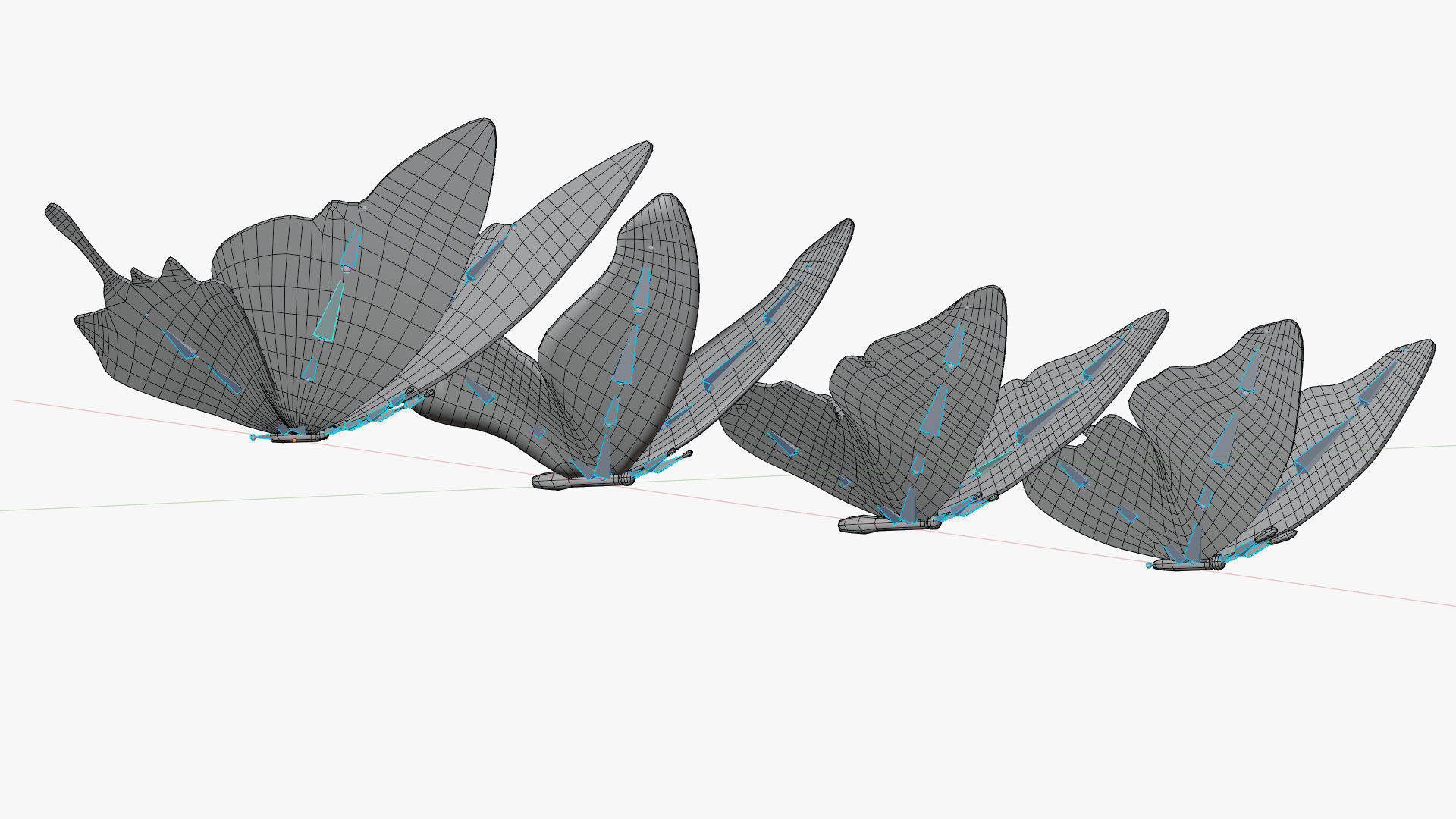 Fantasy Butterfly Anime Style Low-poly 3D model_11