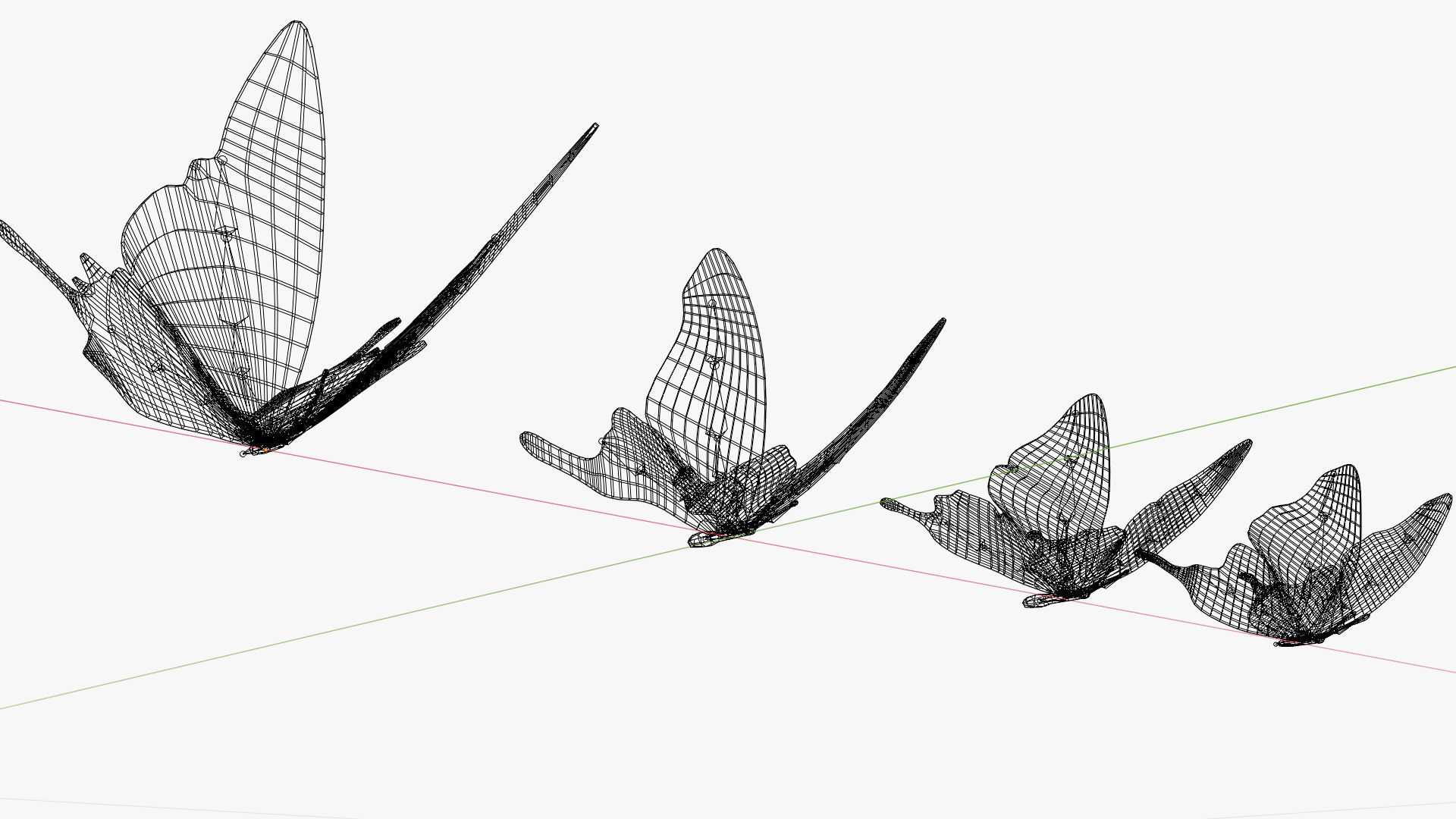 Fantasy Butterfly Anime Style Low-poly 3D model_4