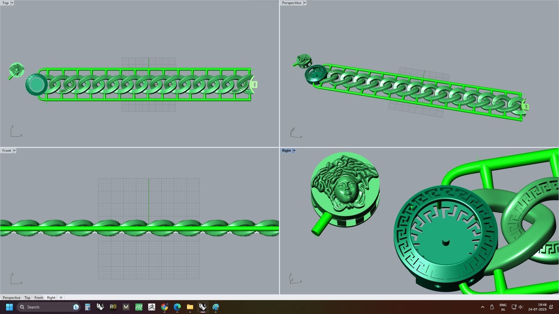CUBAN LINK CHAIN 3D print model_2