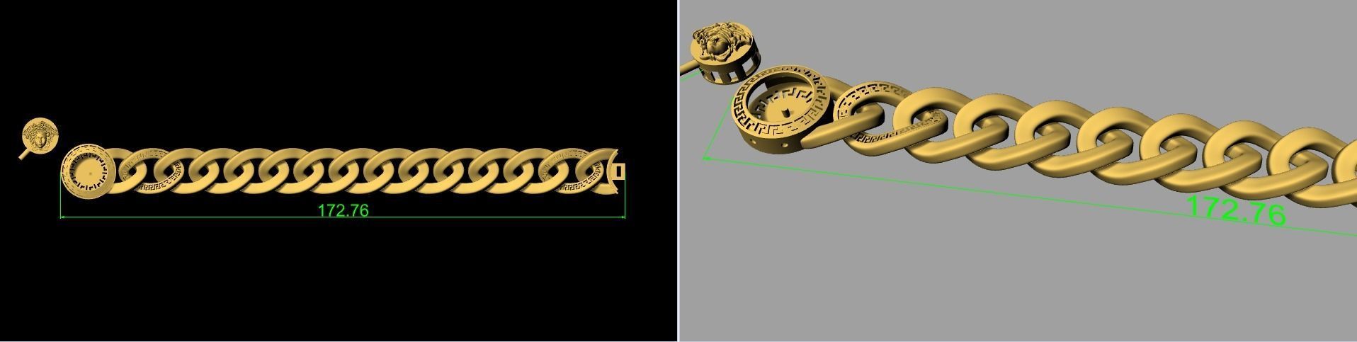 CUBAN LINK CHAIN 3D print model_3