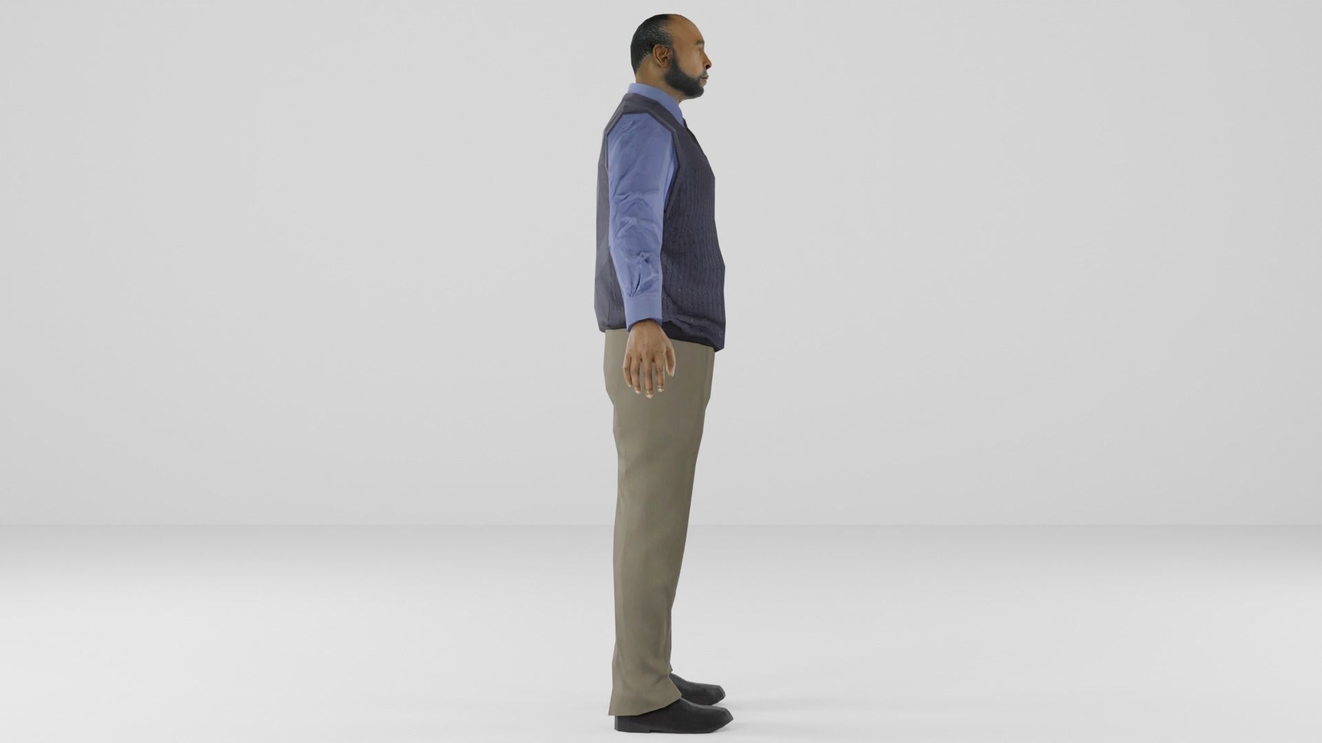 Men Business Low-poly 3D model_6