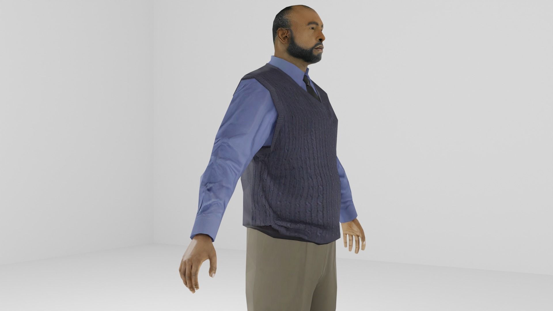 Men Business Low-poly 3D model_4