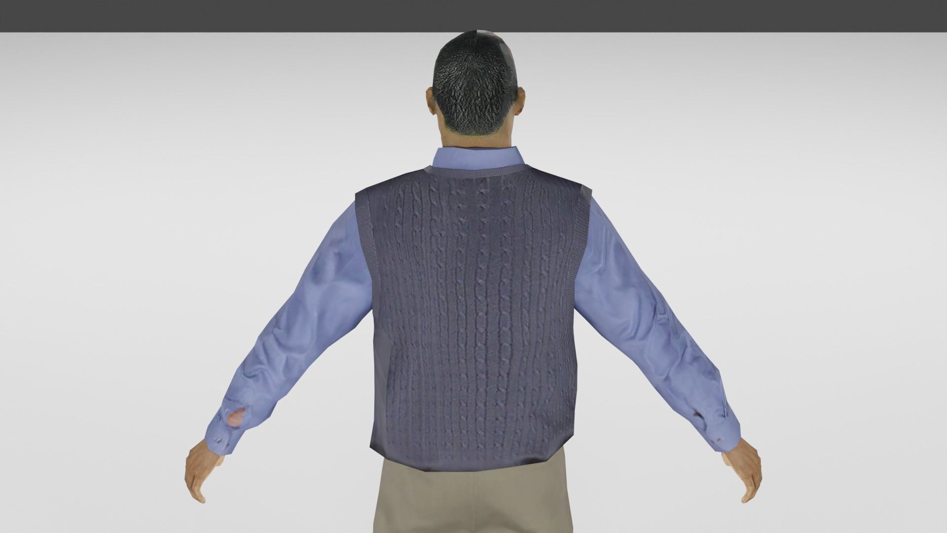 Men Business Low-poly 3D model_16