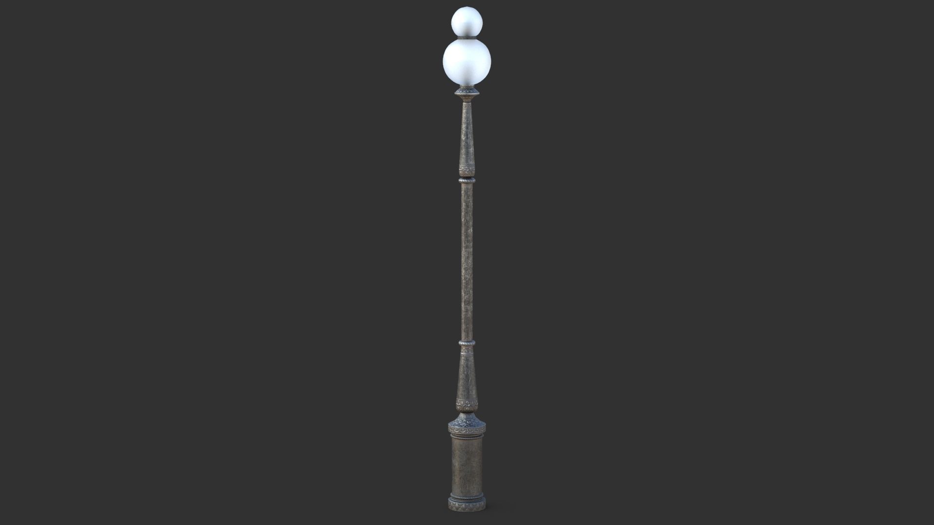 Street Lamp Low-poly 3D model_2