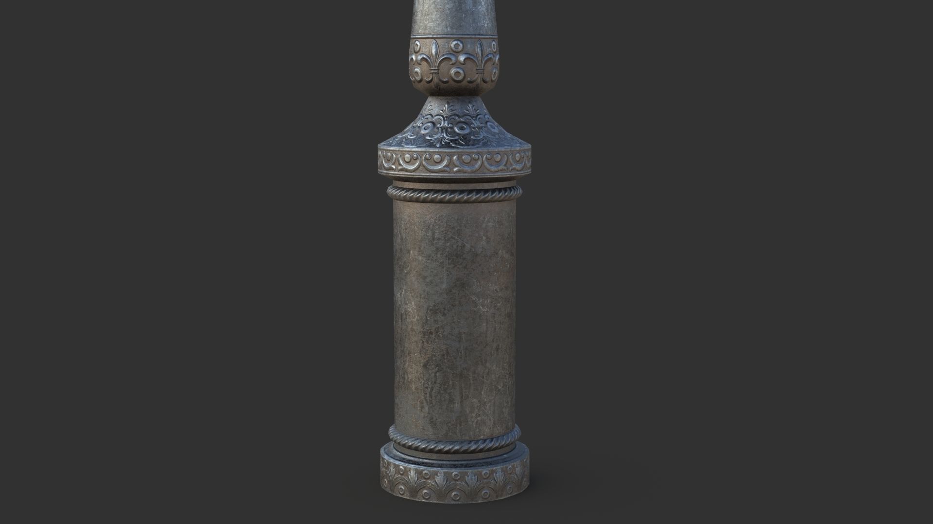 Street Lamp Low-poly 3D model_3