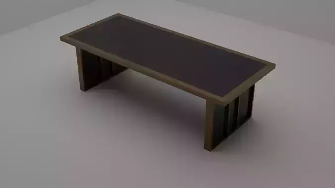 Luxorius Black and Bronzegold Dining Table