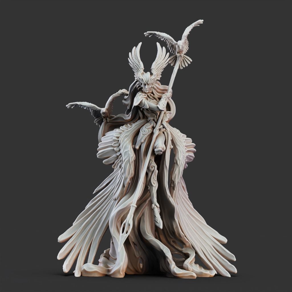 Vus Spear Maiden - 3D Printable TTRPG - PRESUPPORTED - 32mm  3D print model_6