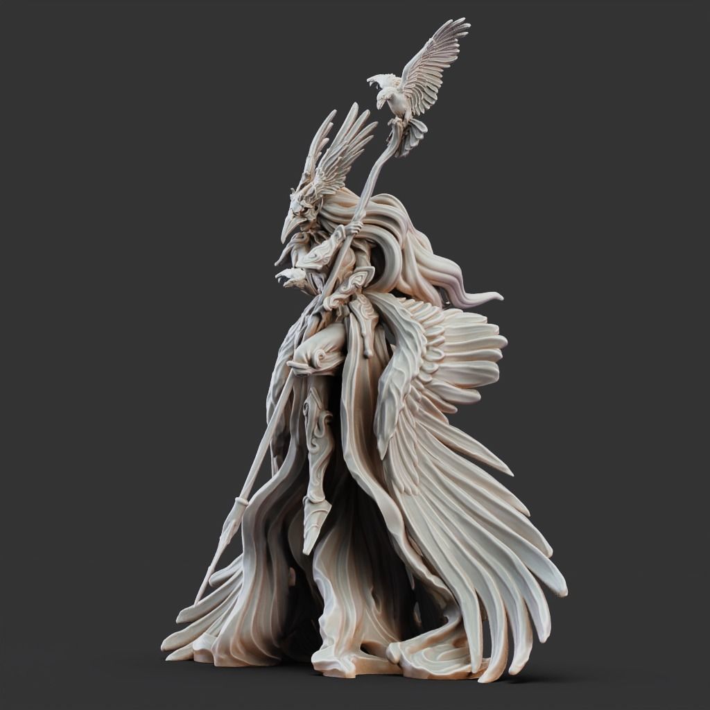 Vus Spear Maiden - 3D Printable TTRPG - PRESUPPORTED - 32mm  3D print model_7
