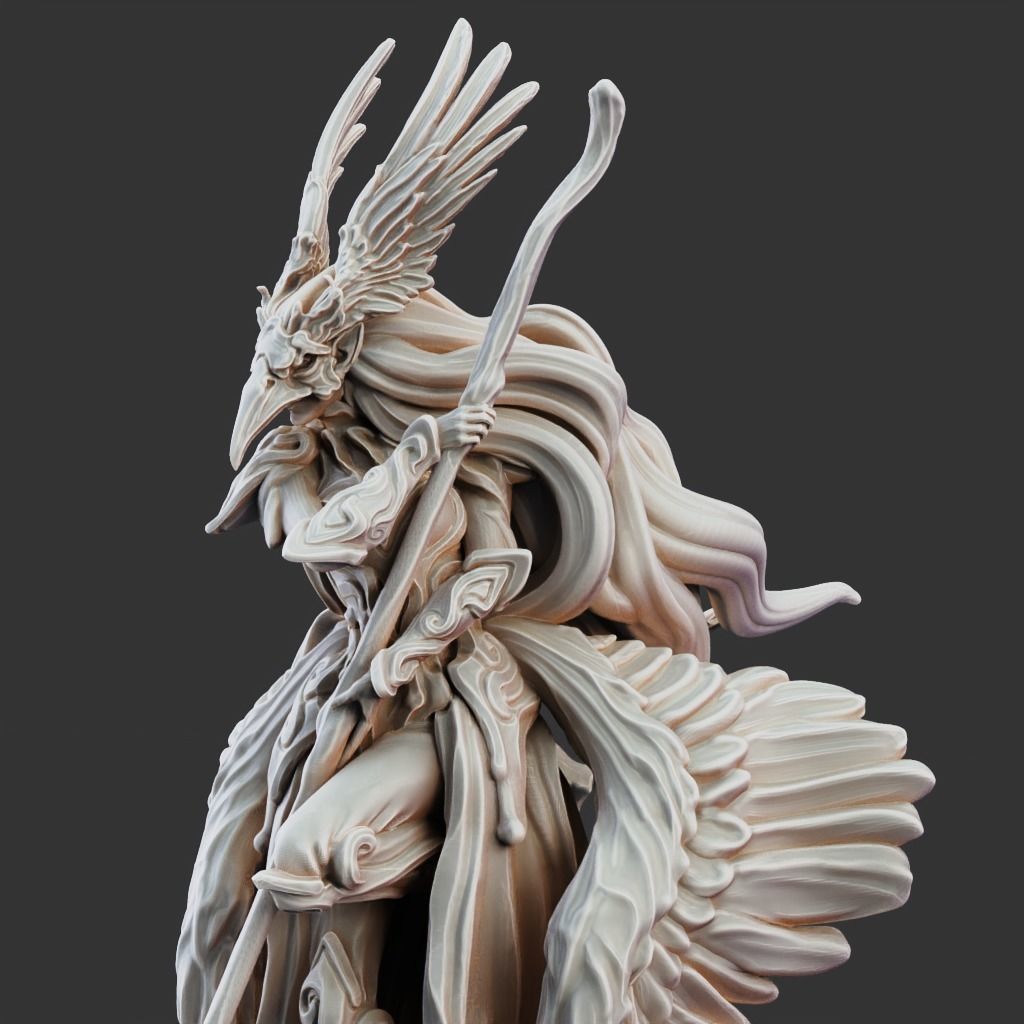 Vus Spear Maiden - 3D Printable TTRPG - PRESUPPORTED - 32mm  3D print model_1