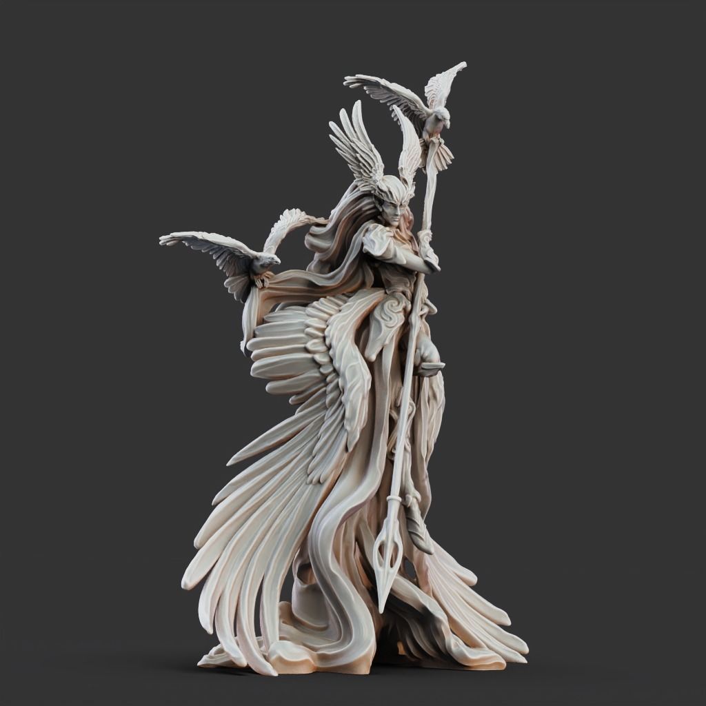 Vus Spear Maiden - 3D Printable TTRPG - PRESUPPORTED - 32mm  3D print model_5