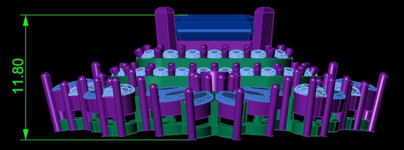 Diamond Emerald Cut Choker Set 3D print model_7