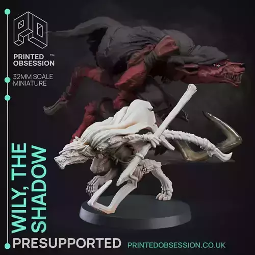 Wily Shadow - 3D Printable TTRPG - PRESUPPORTED - 32mm Scale