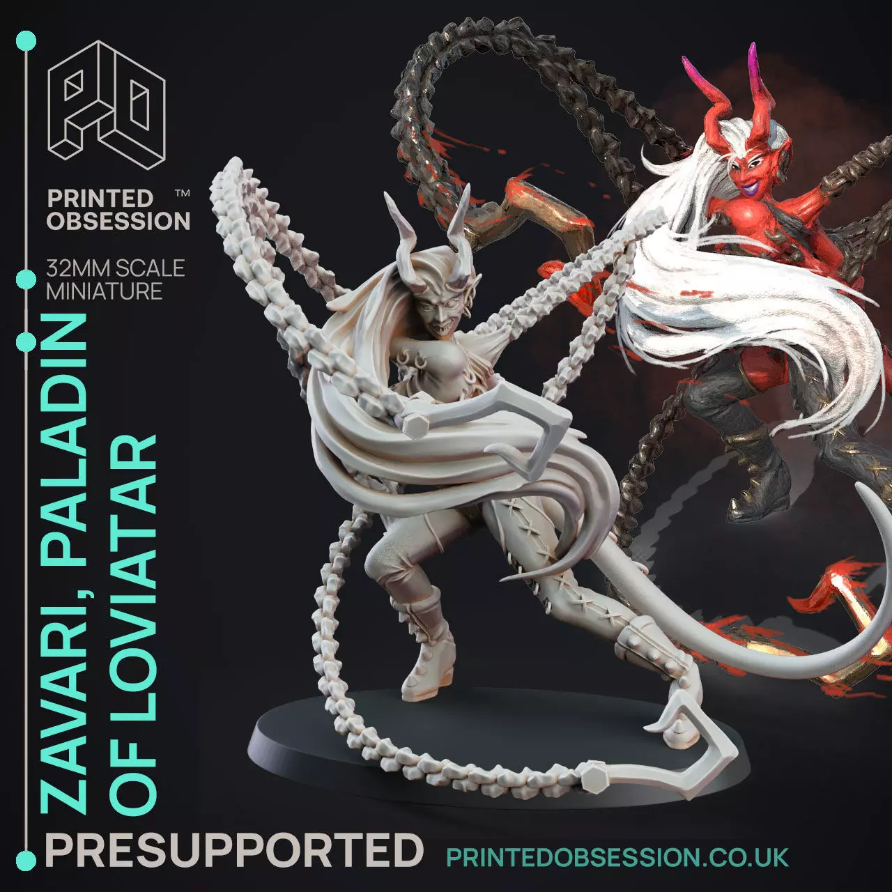 Zavari Paladin - 3D Printable TTRPG - PRESUPPORTED - 32mm Scale 3D print model_0