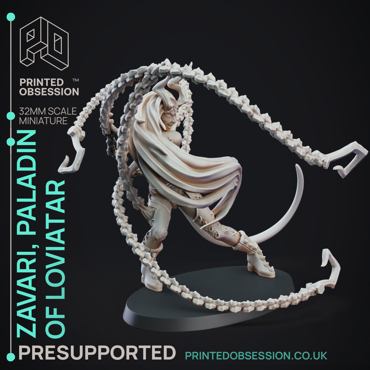 Zavari Paladin - 3D Printable TTRPG - PRESUPPORTED - 32mm Scale 3D print model_8