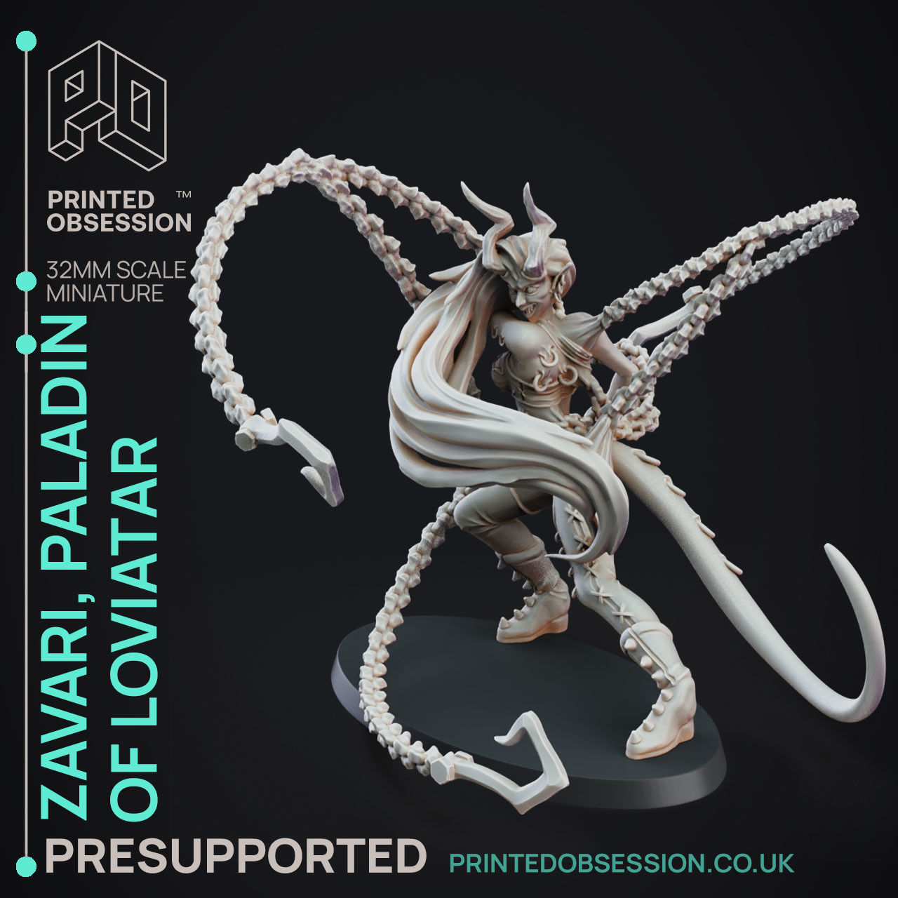 Zavari Paladin - 3D Printable TTRPG - PRESUPPORTED - 32mm Scale 3D print model_11