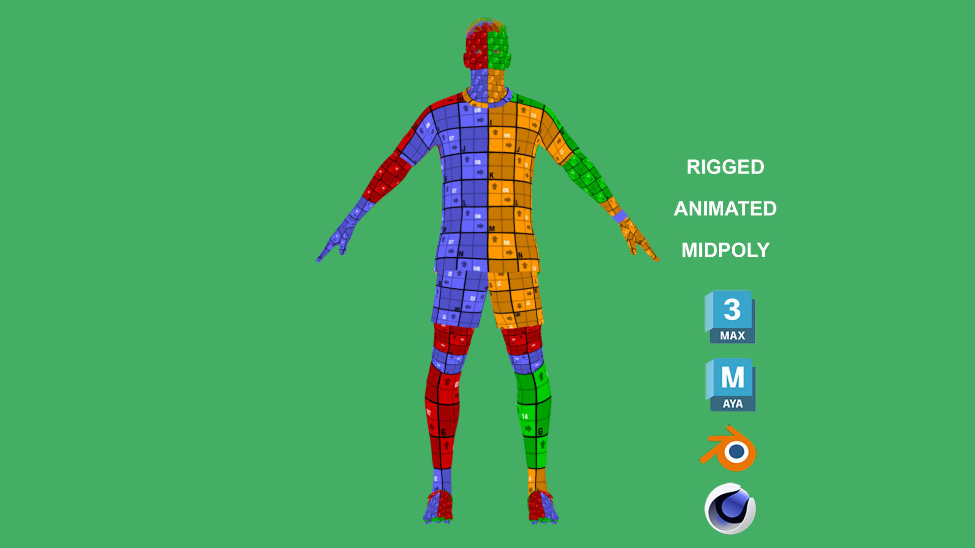 3D Rigged Rodrygo Real Madrid 2024 3D model_12