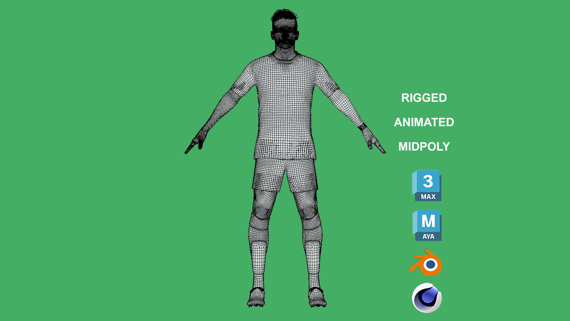 3D Rigged Rodrygo Real Madrid 2024 3D model_11