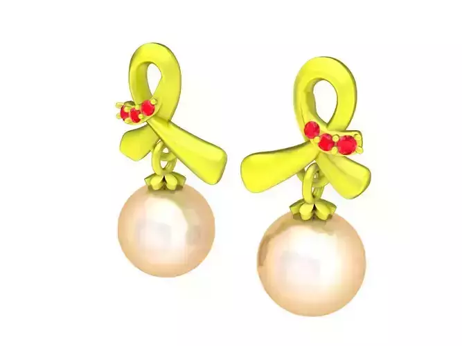 5779 diamond and pearl earrings
