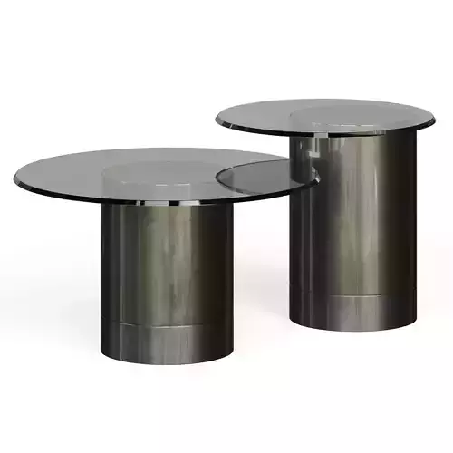 Reflex Tau 40 Steel Vetro Coffee Table 3D model