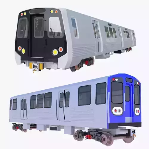 Chicago and Washington metro trains 3D Model Collection
