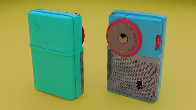 Sony TR-63 Transistor Radio 3D model