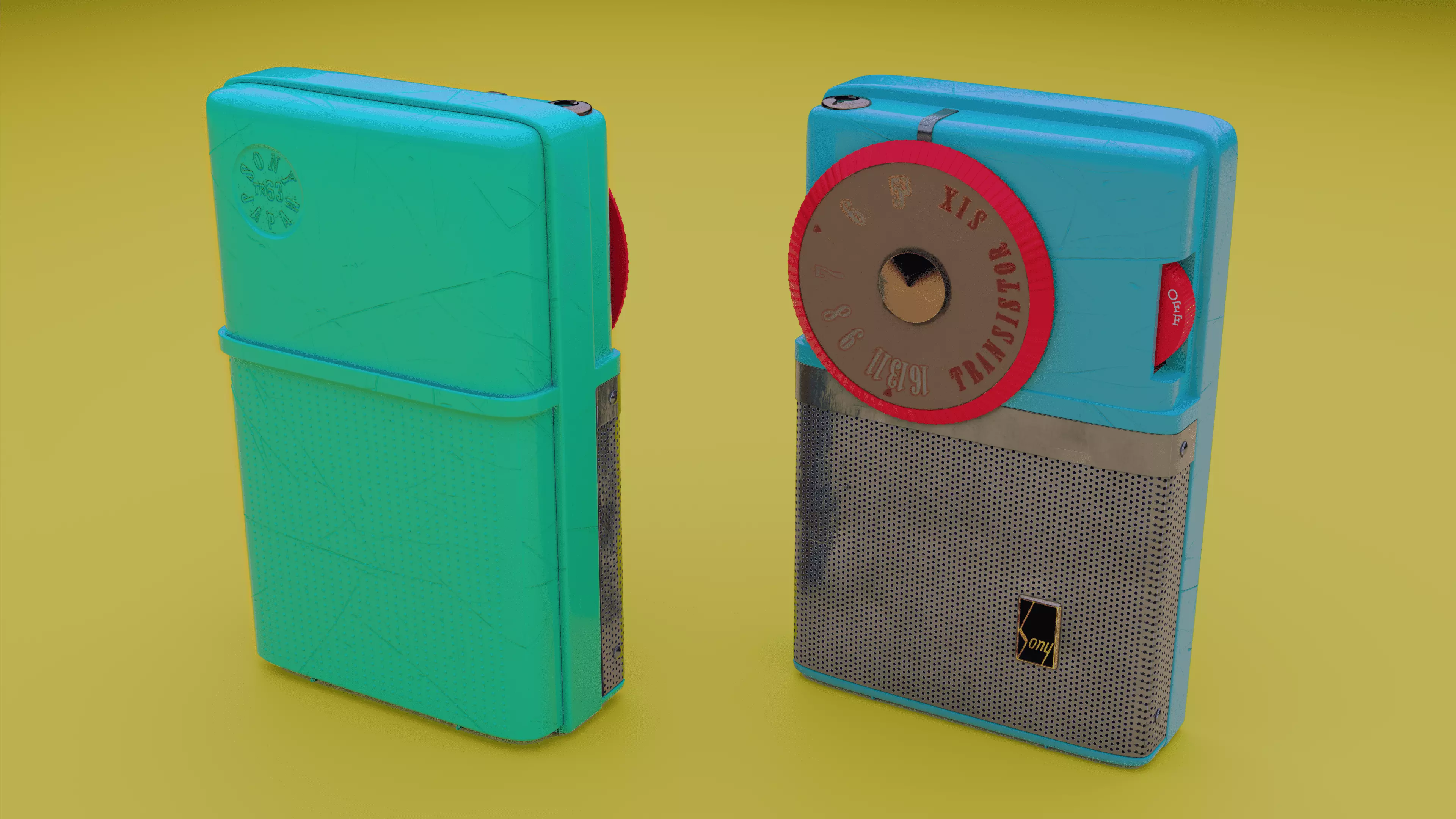 Sony TR-63 Transistor Radio 3D model_0