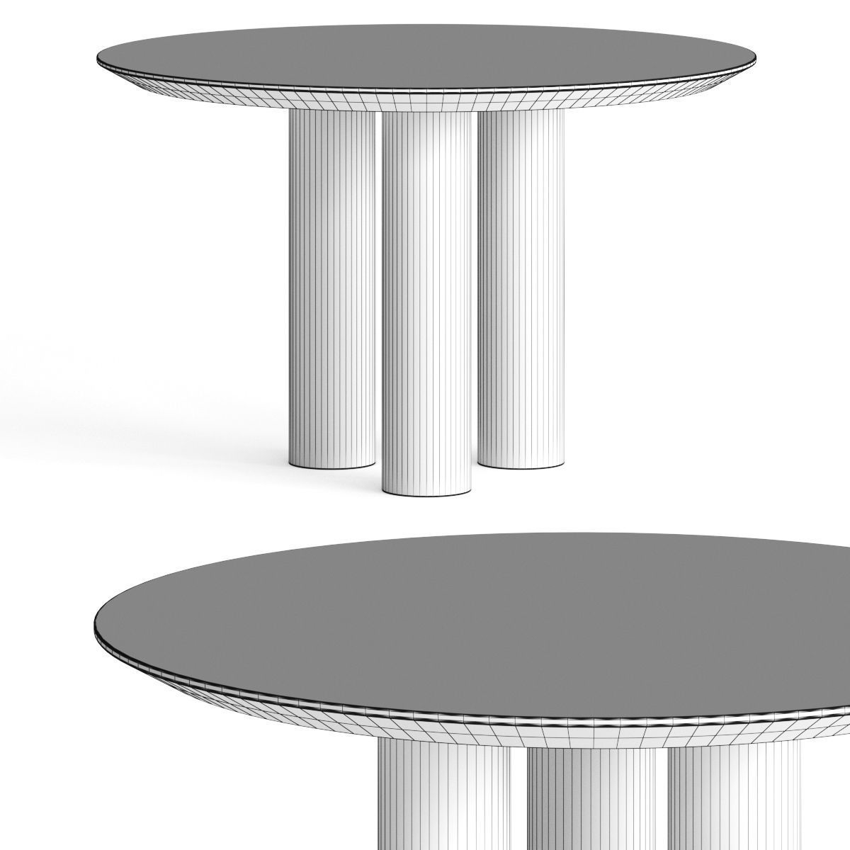 Lulu and Georgia Mojave Round Dining Table 3D model_1