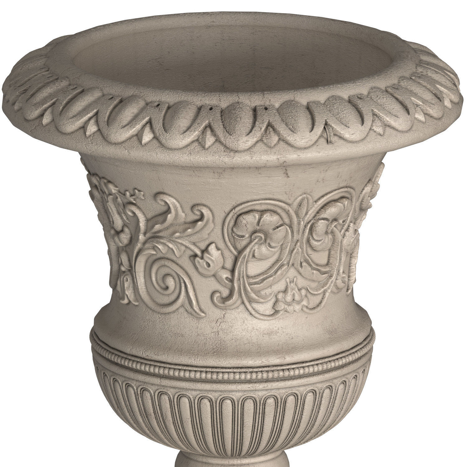 Classic outdoor Vase Flowerpot 3D model_1